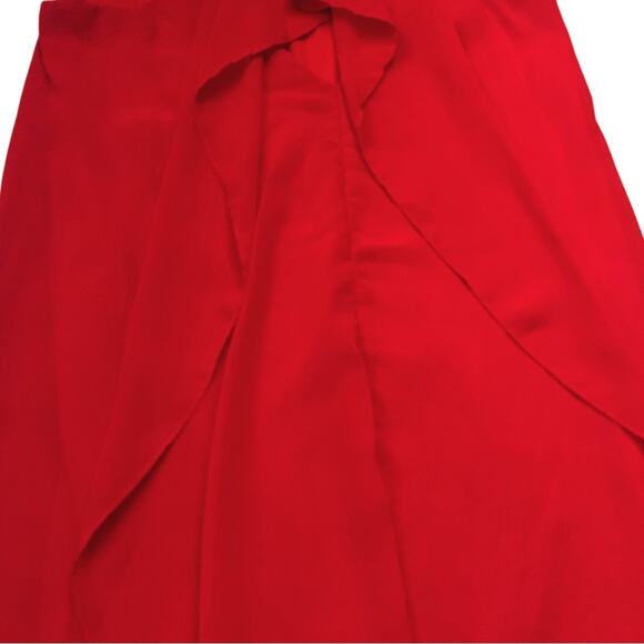 IZ Byer Vibrant Cherry Red Sleeveless Short Dress Small Flowy Cocktail Mini - Picture 7 of 9